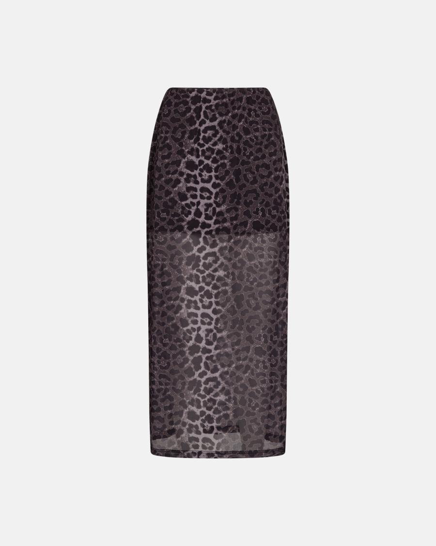 Leo Mesh Skirt - Leopard -Hype the Detail