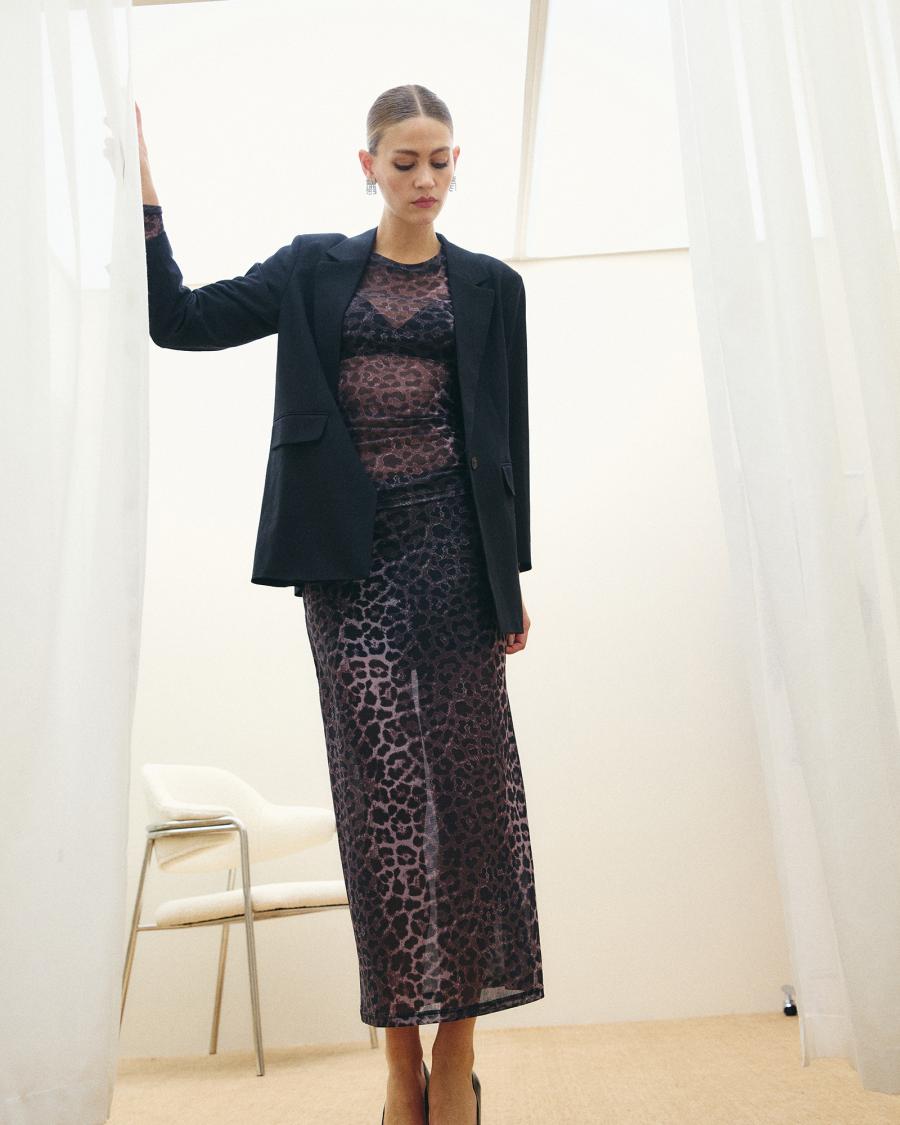 Leo Mesh Skirt - Leopard -Hype the Detail