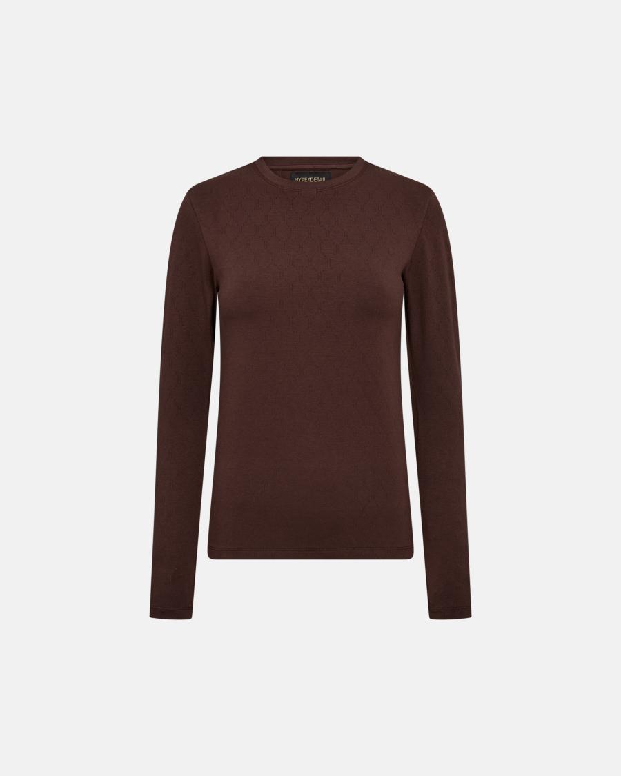 Logo Burn-out T-shirt - Brown -Hype the Detail