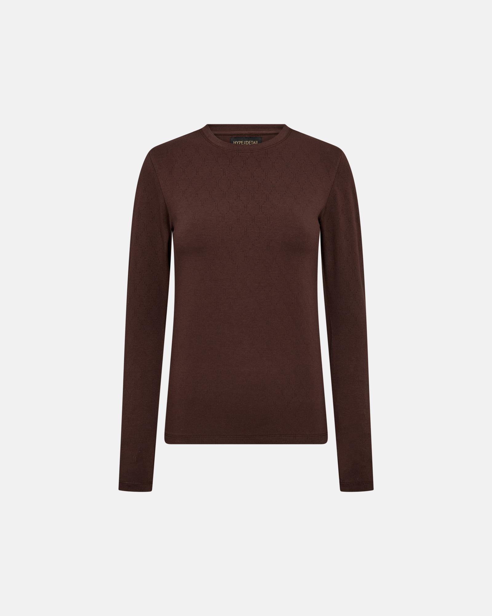 Logo Burn-out T-shirt - Brown