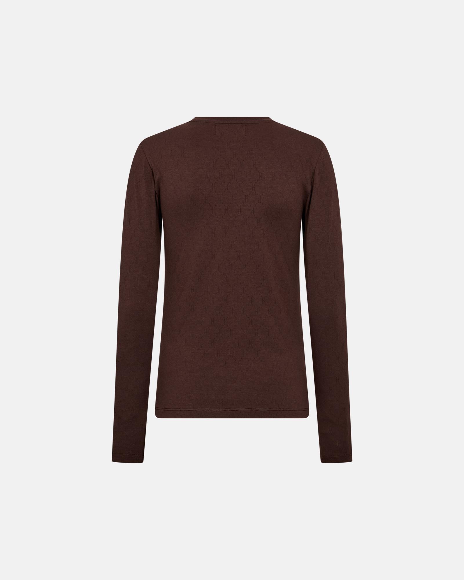Logo Burn-out T-shirt - Brown