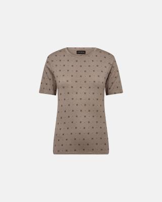 Cashmere-blend T-shirt - Sand -Hype the Detail Cashmere-blend T-shirt - Sand -Hype the Detail