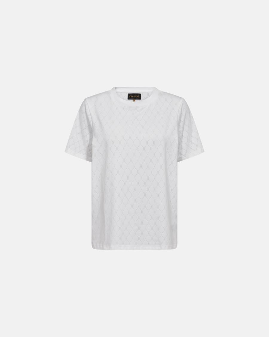Logo Oversize Burn-out T-shirt - White -Hype the Detail