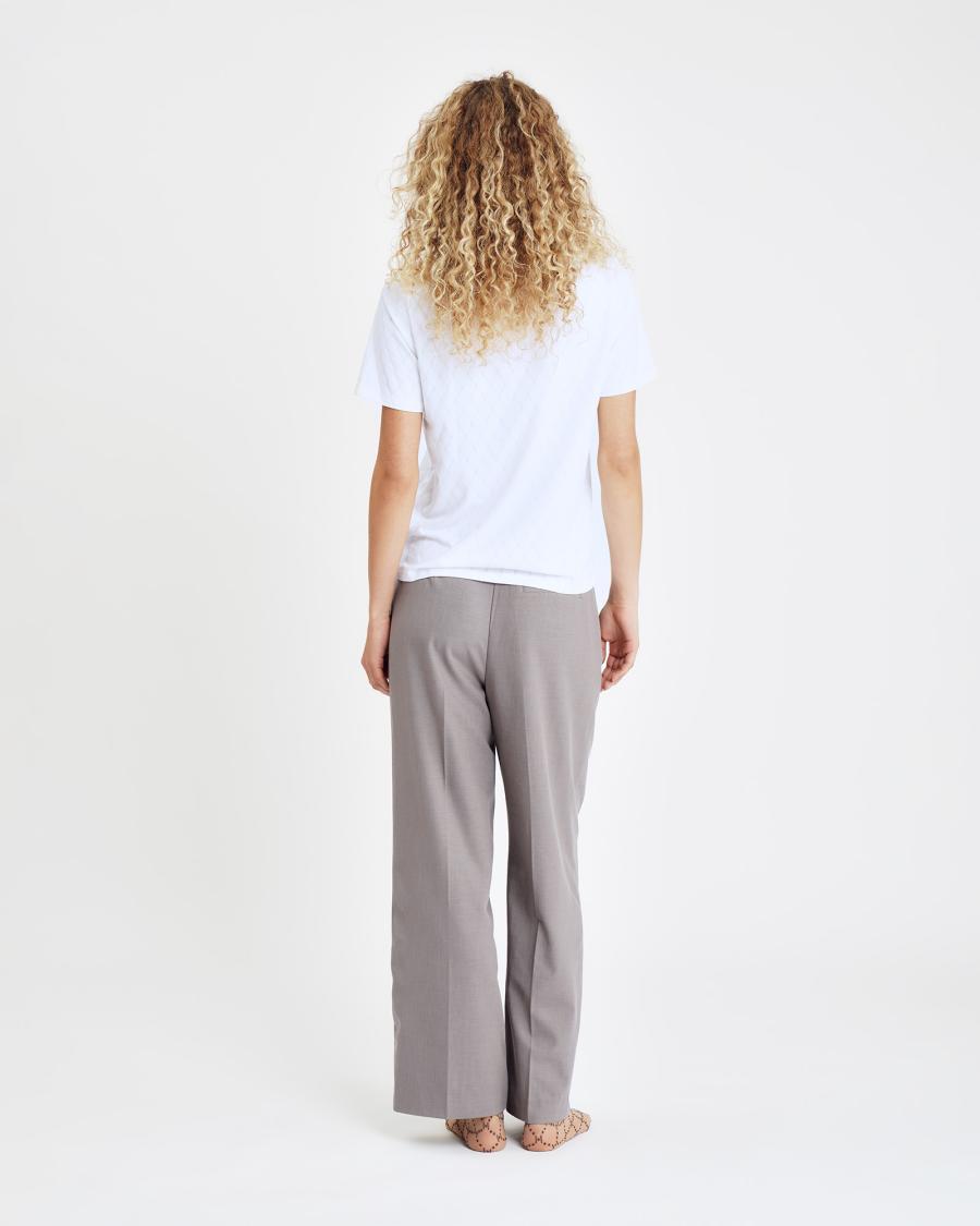 Logo Oversize Burn-out T-shirt - White -Hype the Detail
