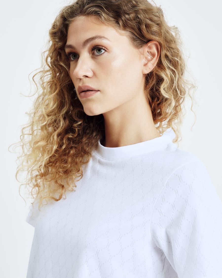 Logo Oversize Burn-out T-shirt - White -Hype the Detail