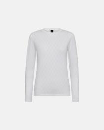 Logo Burn-out Blouse - White -Hype the Detail
