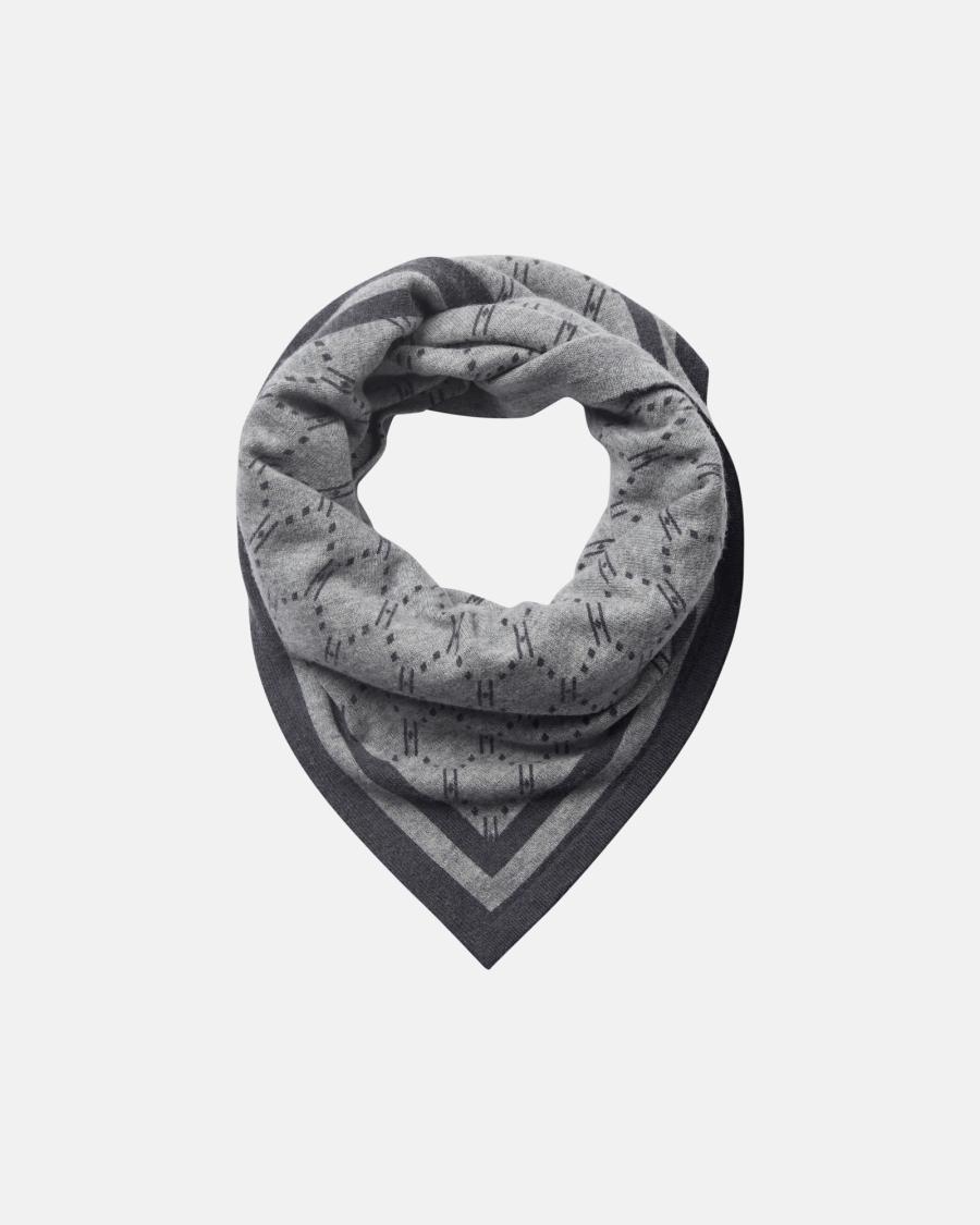 Logo Triangle Scarf - Grey -Hype the Detail
