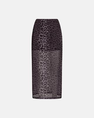Leo Mesh Skirt - Leopard