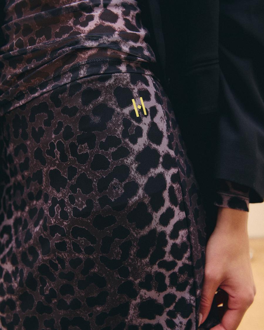 Leo Mesh Skirt - Leopard -Hype the Detail