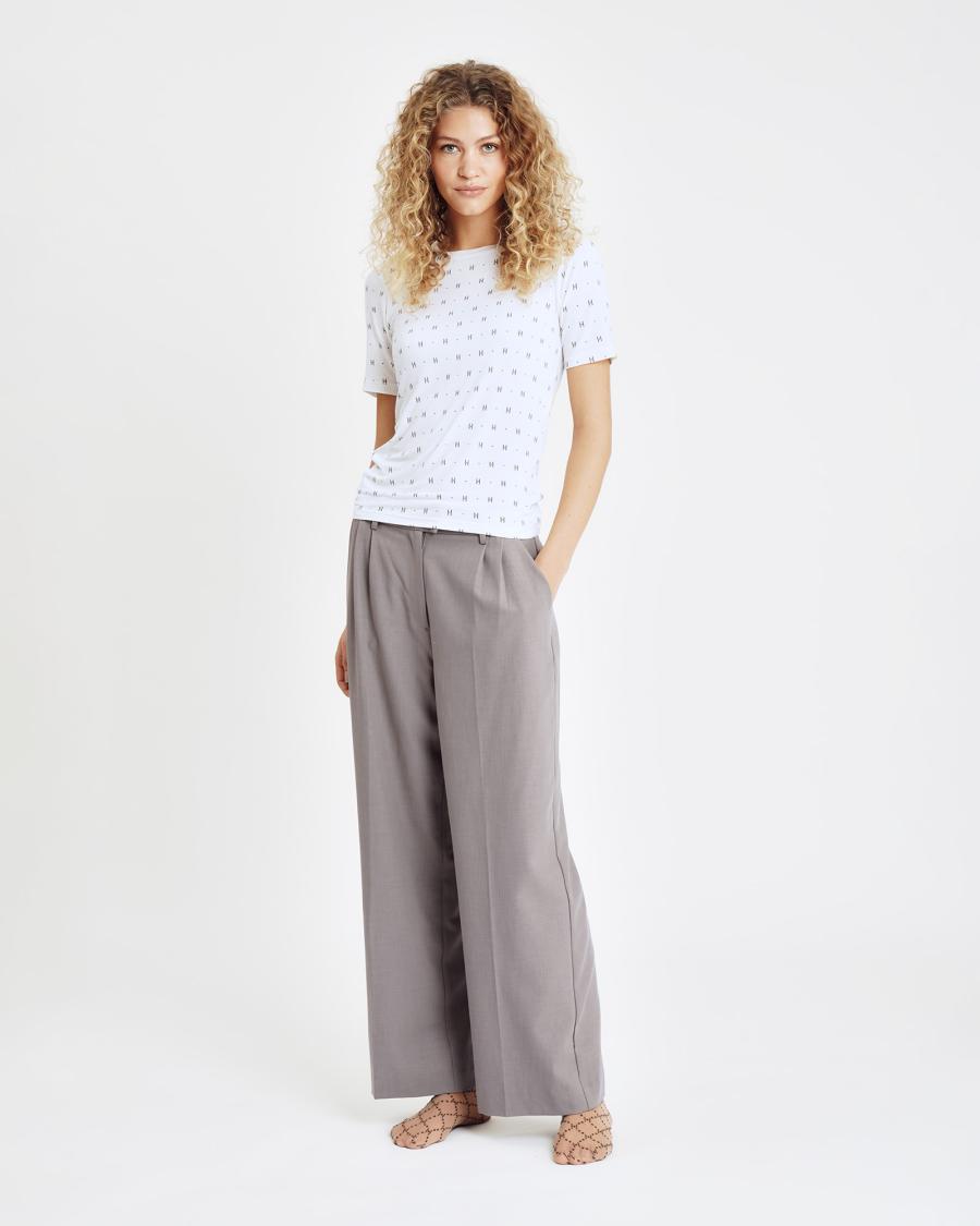 Cashmere-blend T-shirt - White -Hype the Detail