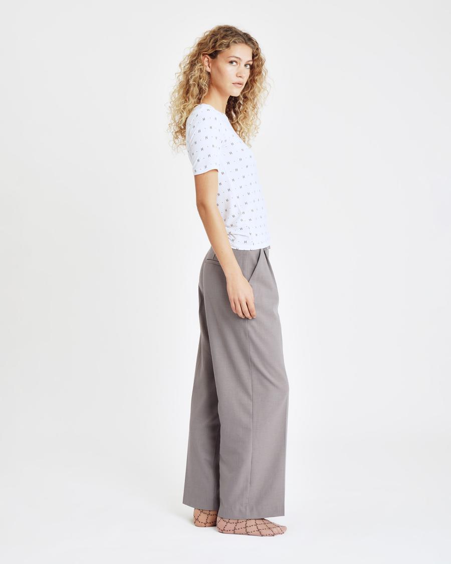Cashmere-blend T-shirt - White -Hype the Detail