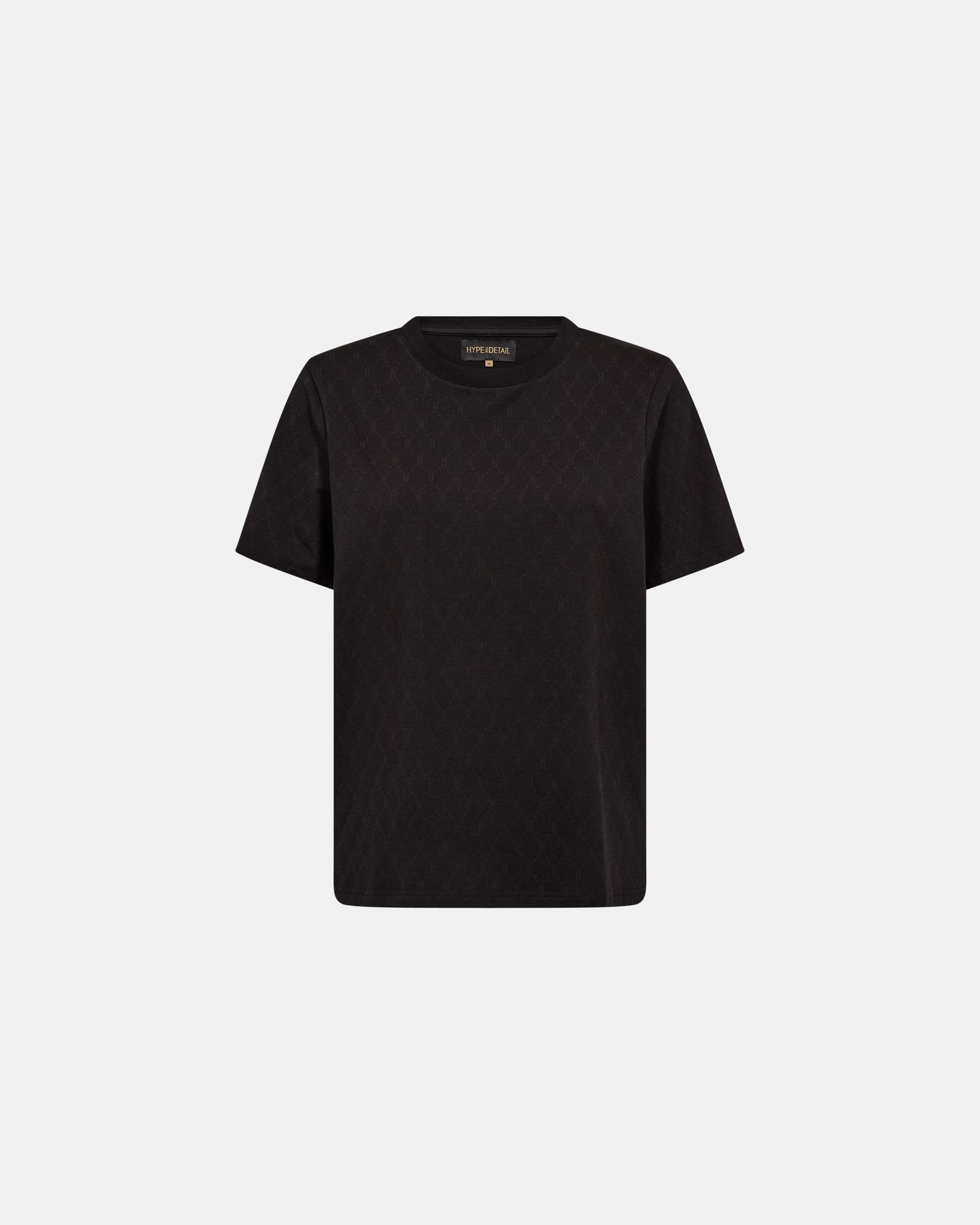 Logo Oversize Burn-out T-shirt - Black