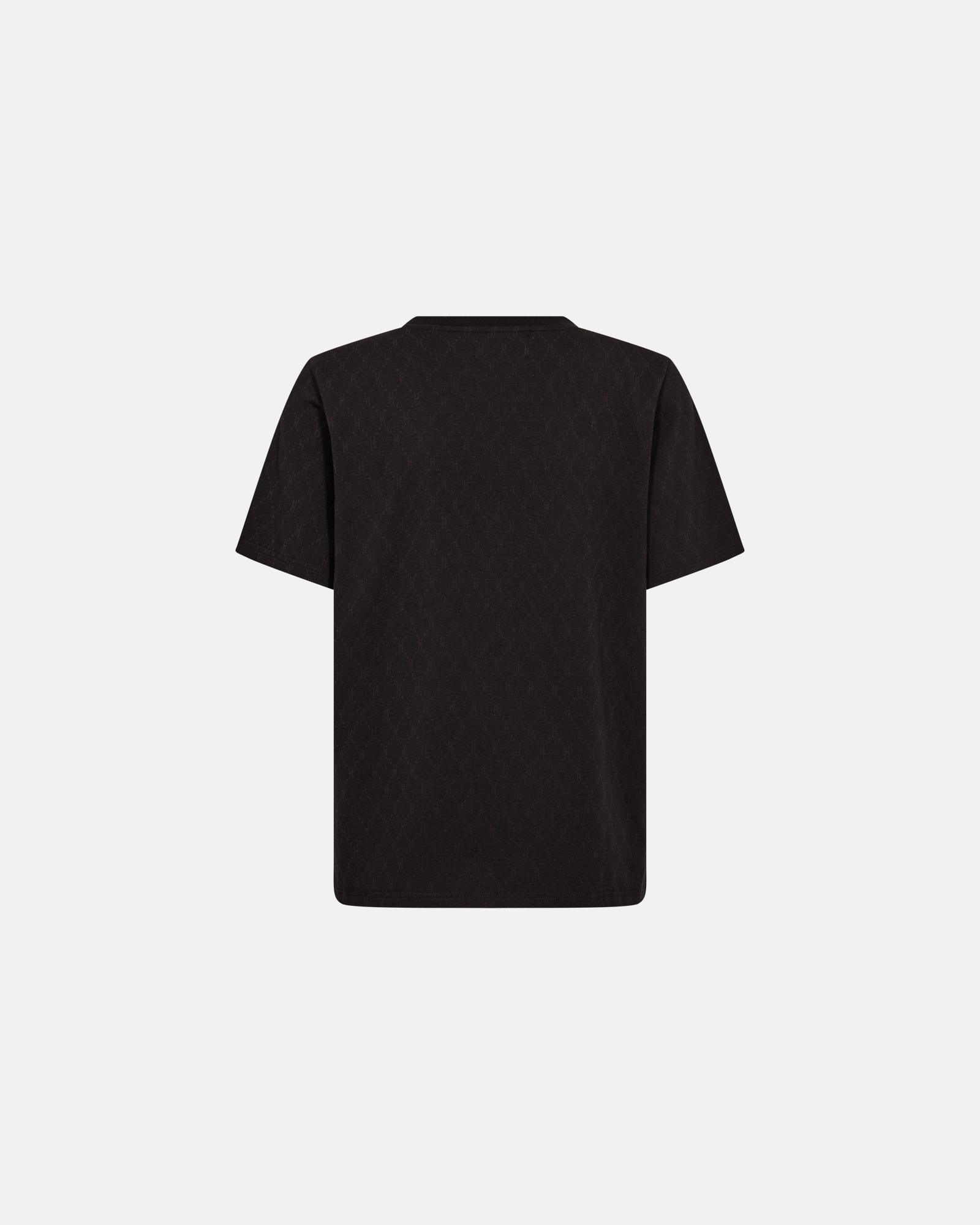 Logo Oversize Burn-out T-shirt - Black