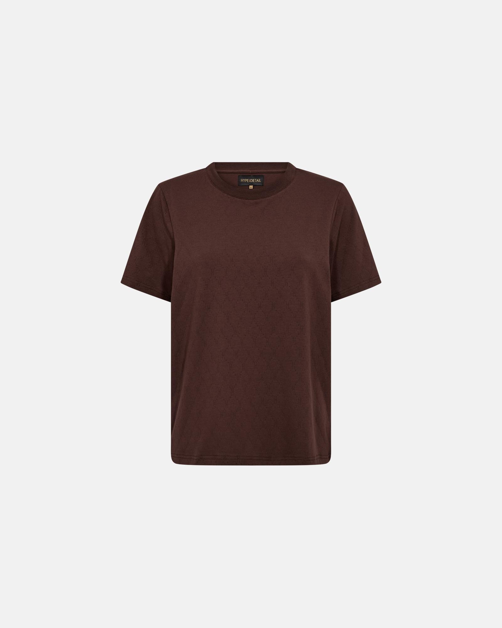 Logo Oversize Burn-out T-shirt - Brown