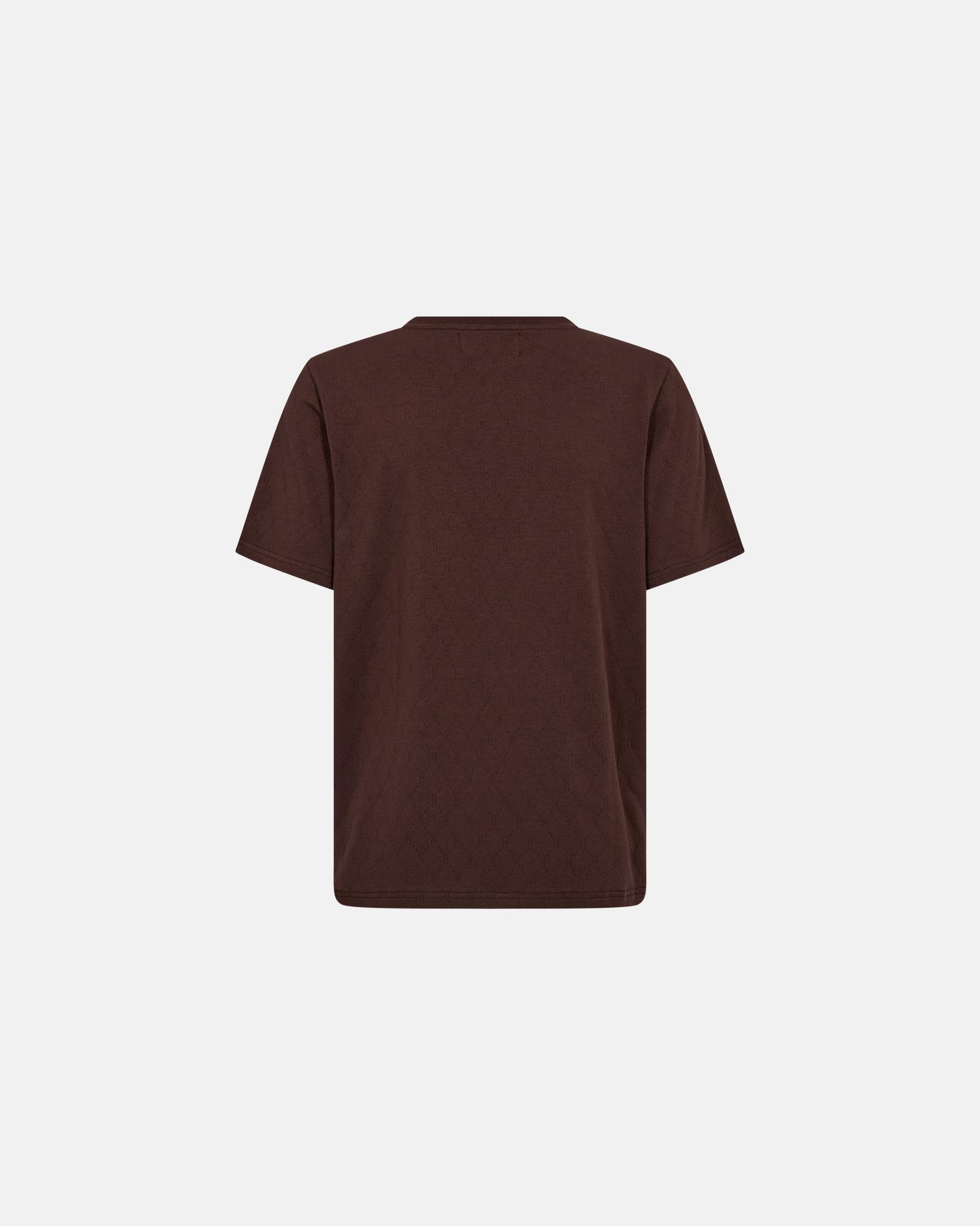 Logo Oversize Burn-out T-shirt - Brown