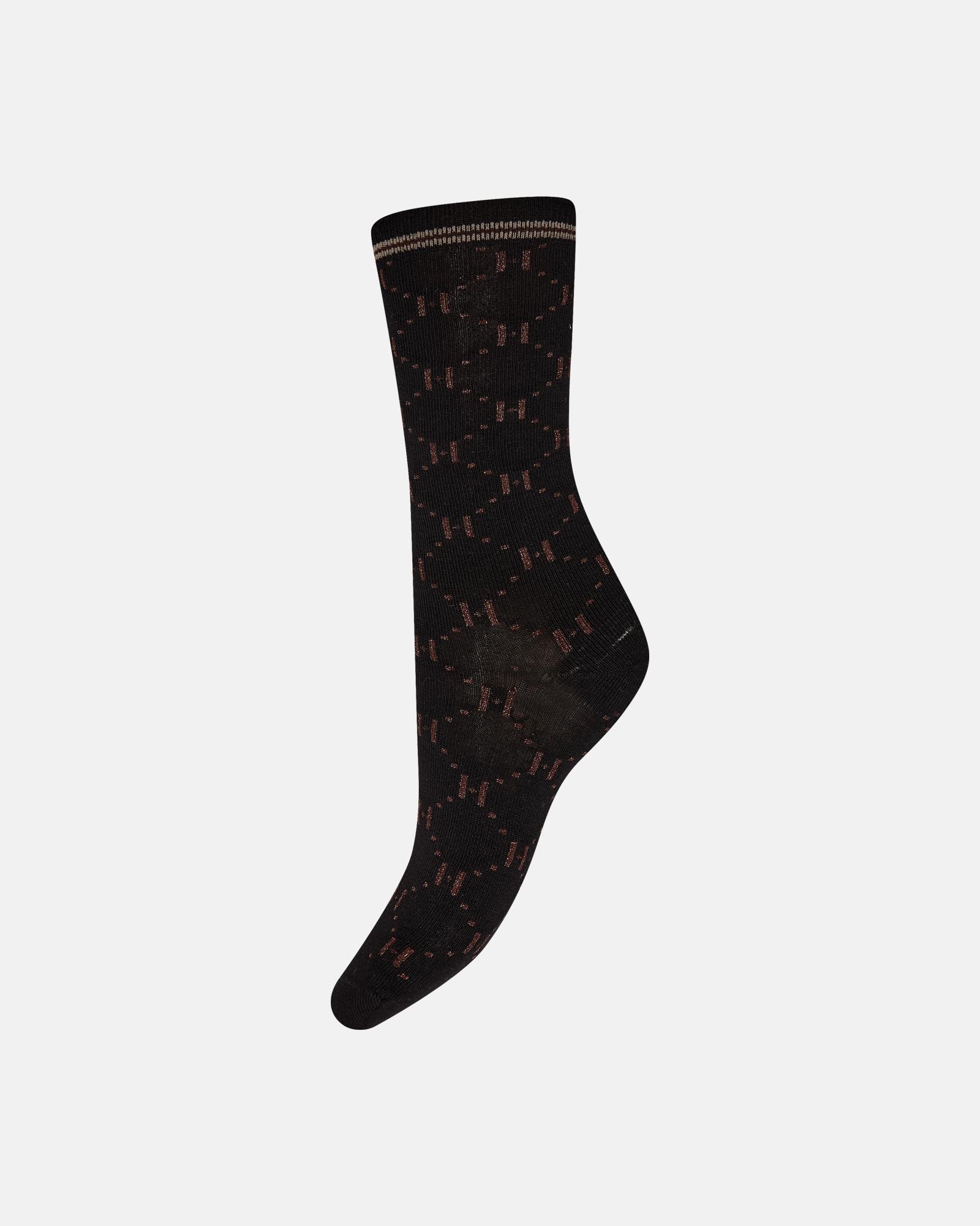 Glitter Socks 3-Pack - Black, Brown