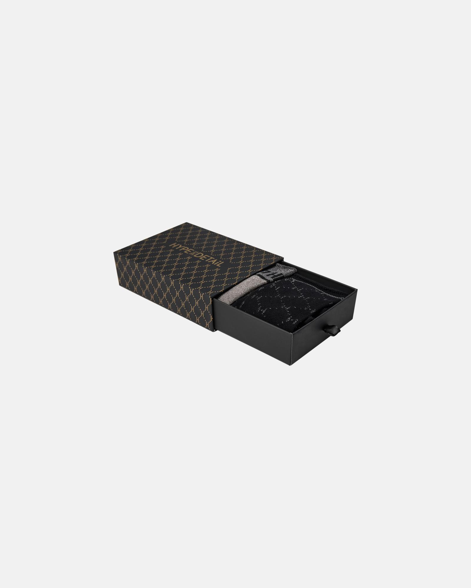 Glitter Socks 3-Pack - Black, Grey
