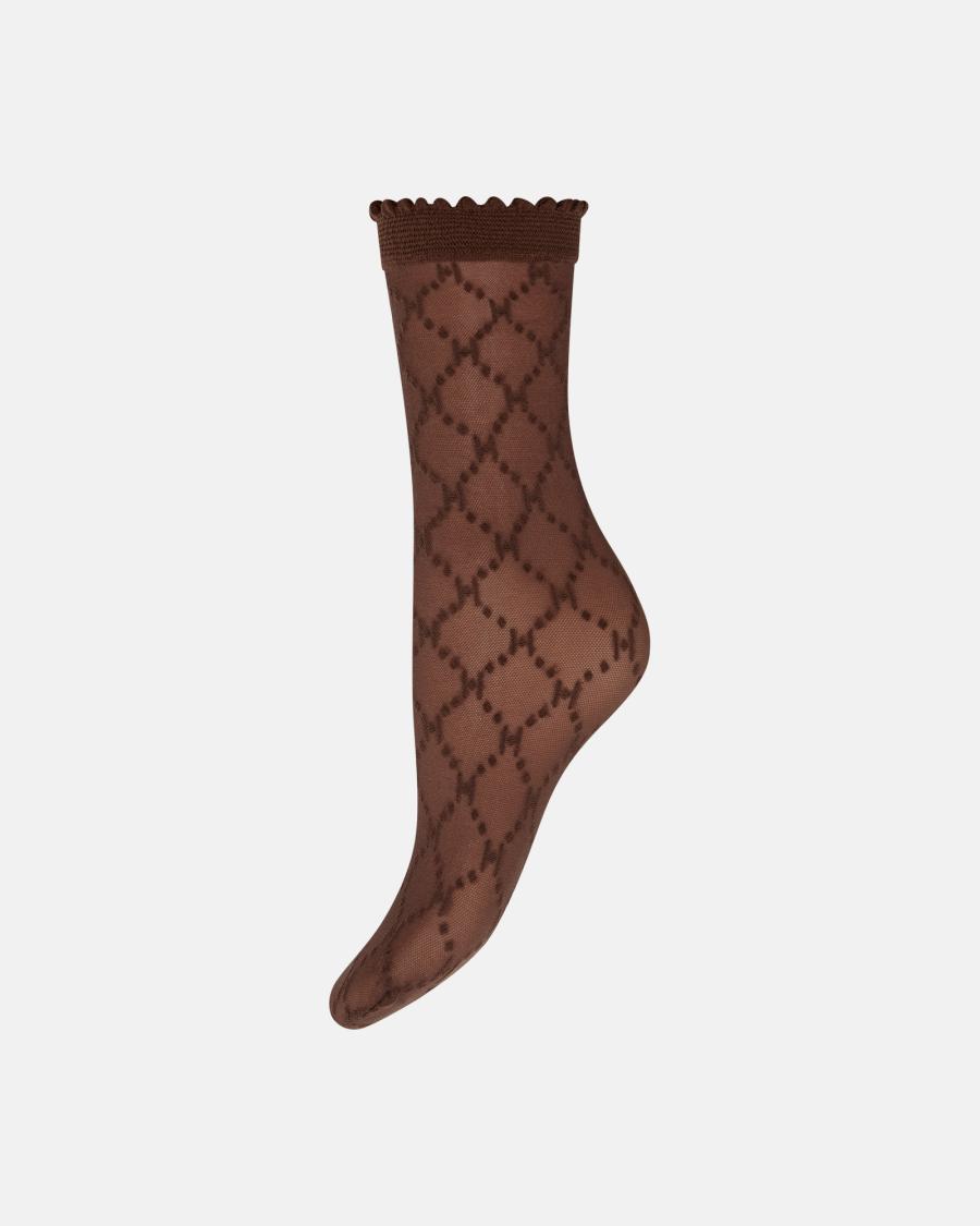 Logo Socks 25 Denier - Brown -Hype the Detail