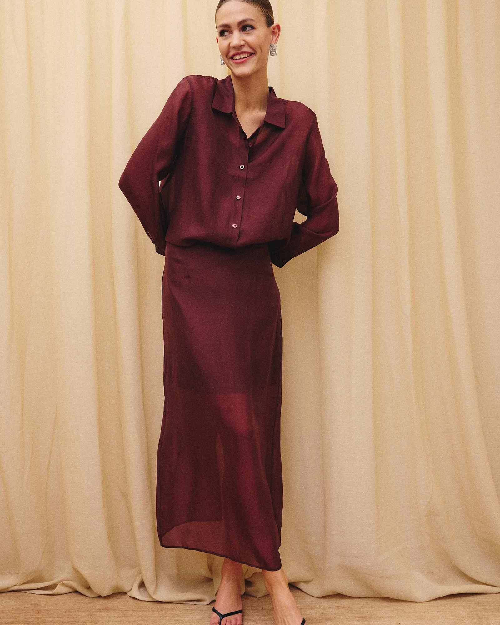 Organza Skirt - Red