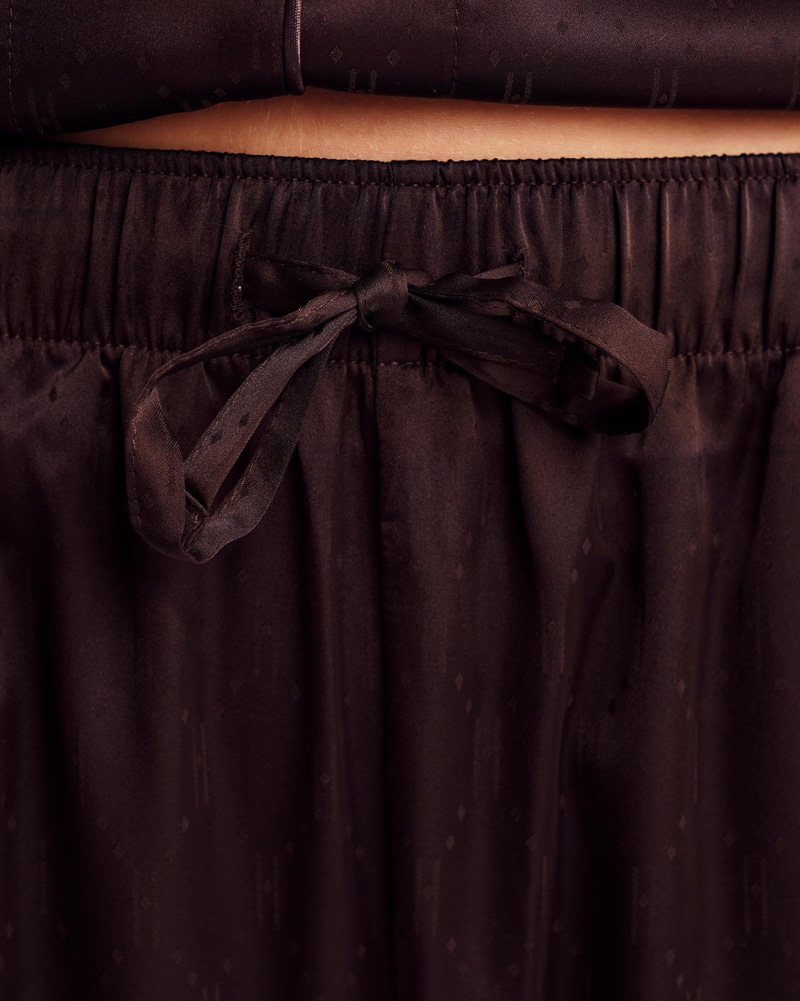 Logo Satin Pyjamas - Brown