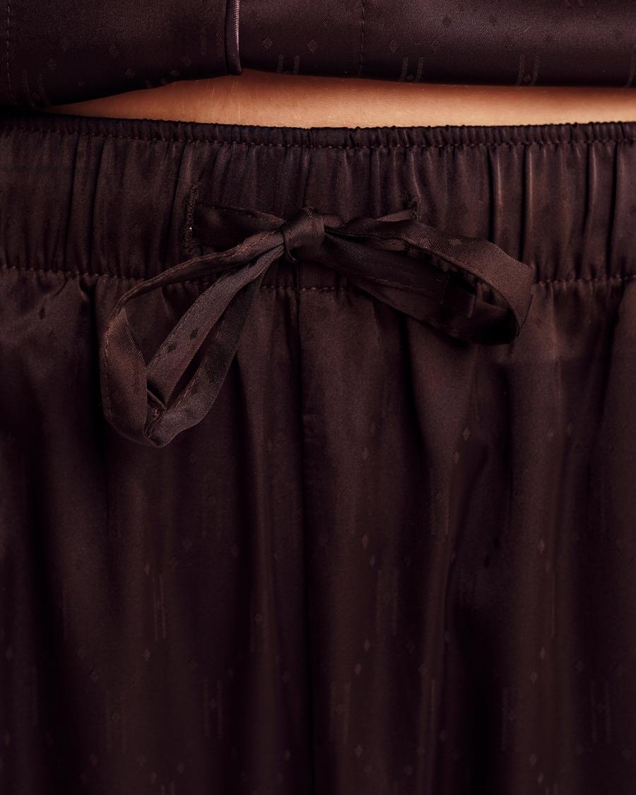 Logo Satin Pyjamas - Brown
