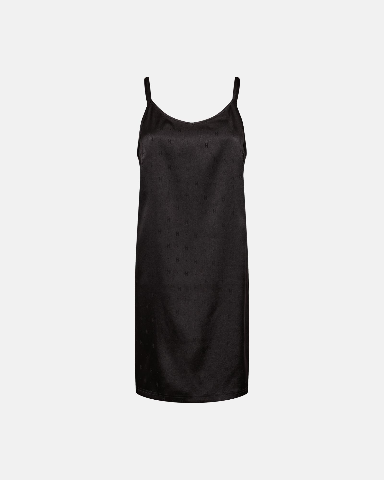 Logo Slip-Dress - Black
