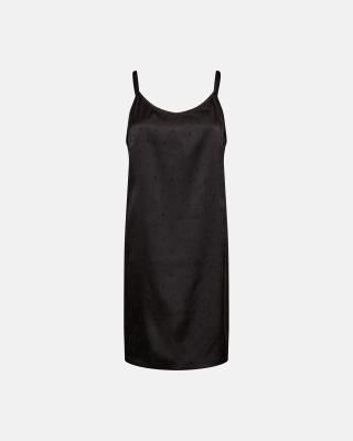 Logo Slip-Dress - Black