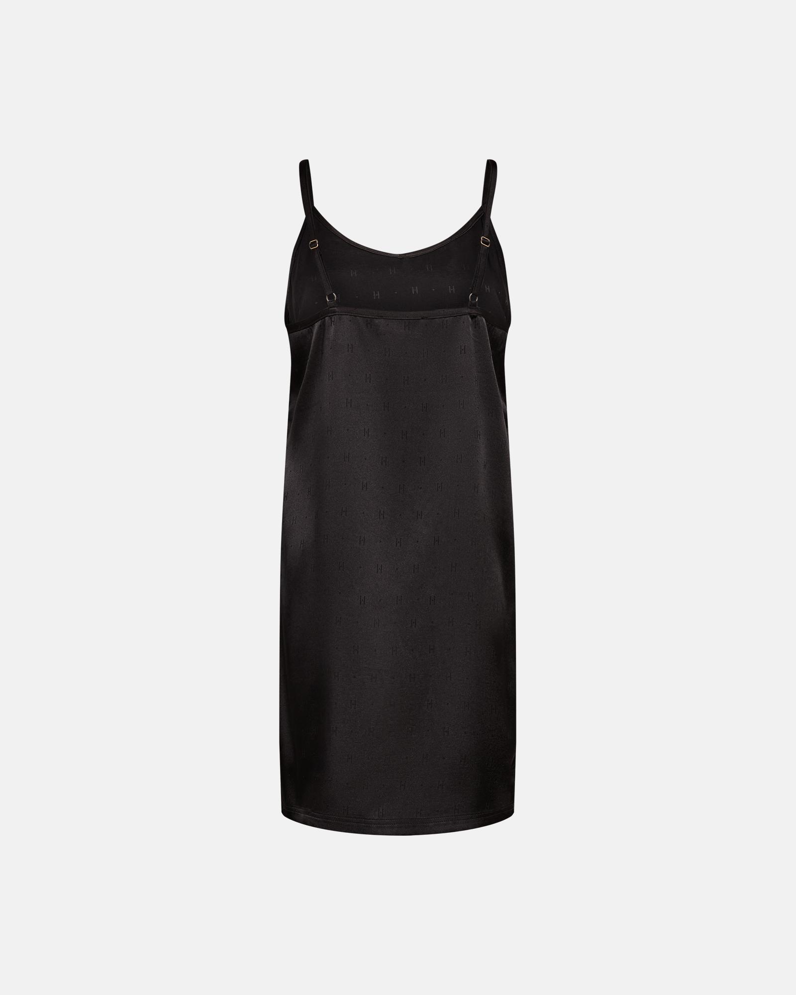 Logo Slip-Dress - Black