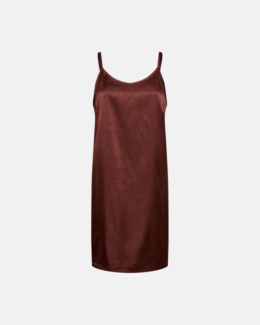 Logo Slip-Dress - Red