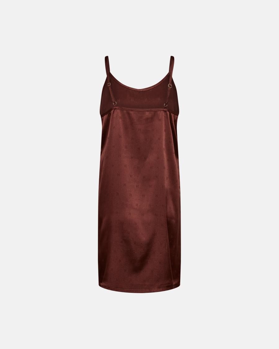 Logo Slip-Dress - Red