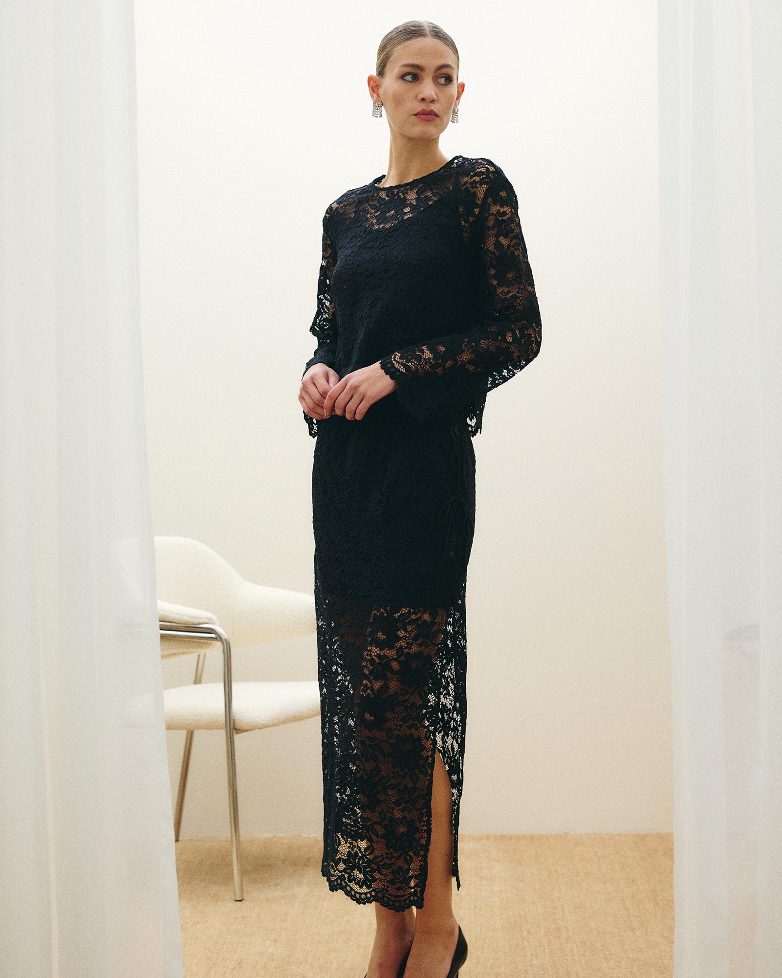 Lace Skirt - Black