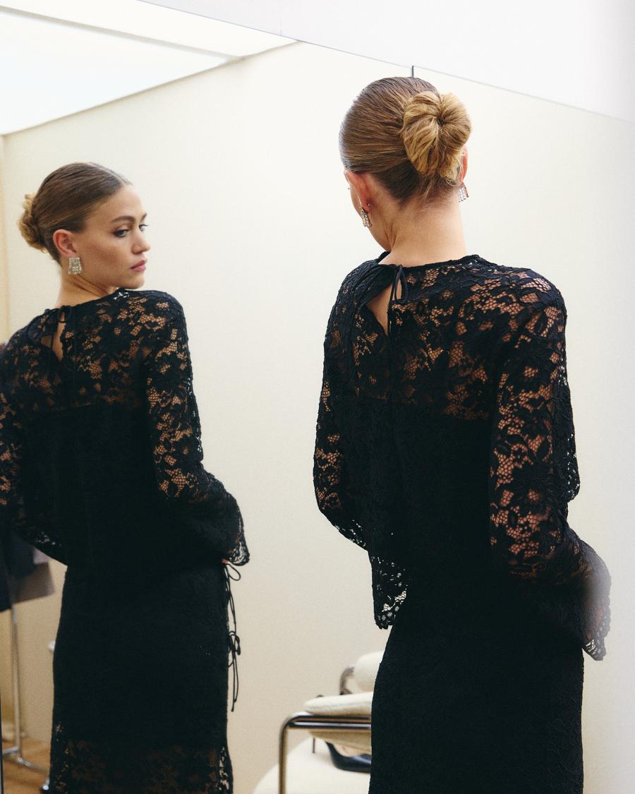 Lace Blouse - Black